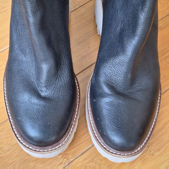 Dolce Vita Huey Lugged Chelsea Ankle Boot Black Exotic Croc size 10 Women's EUC - Picture 6 of 12